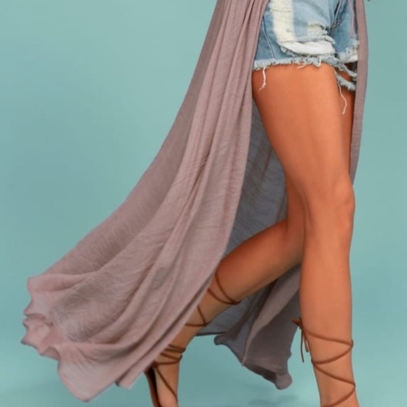 Carried Away Mauve Embroidered Maxi Top XS - Picture 5 of 7